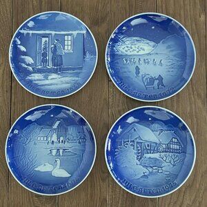 VTG Bing & Grondahl Annual Christmas Plate Set of Four: 1958 1972 1974 1975